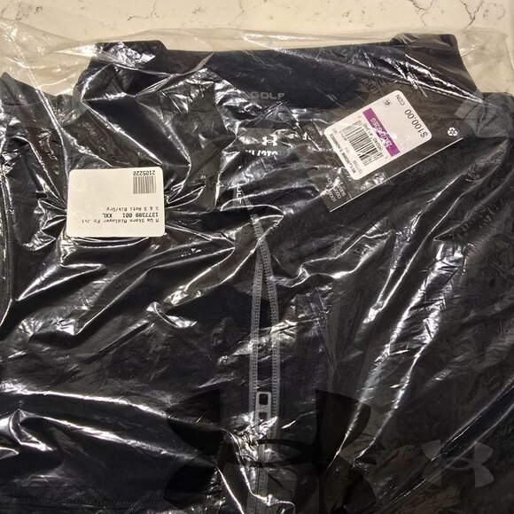 Under Armour 1377399 UA Men's GOLF ColdGear® Mid-Layer Full Zip Black Jacket XXL - Picture 2 of 6